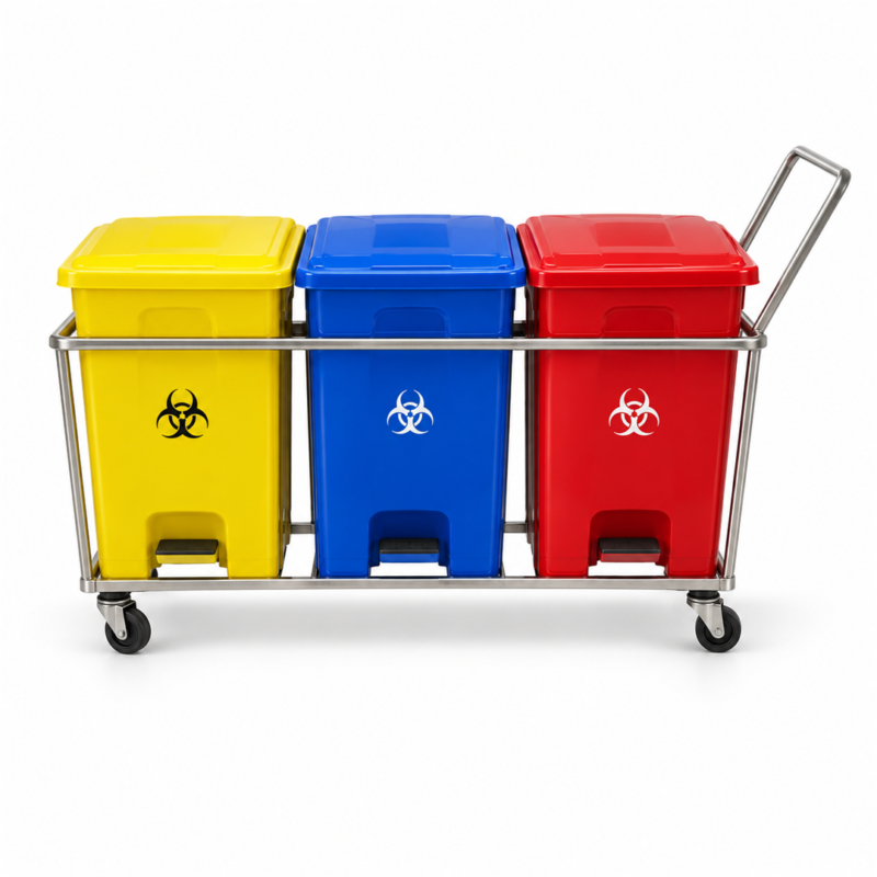 KST-60LTR 3-Stepbin SST Trolley